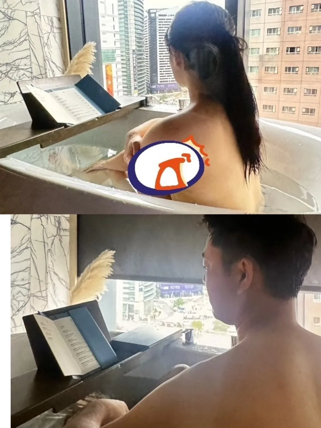 ▲今西與孫小姐還曾一起泡溫泉,感情很好,沒想到都是「感情騙子」。(圖/爆料人提供)